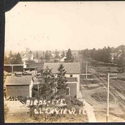 PH-1032s-Rugen Reunion 1910 at Rugen Homestead: Birds eye view of Glenview IL