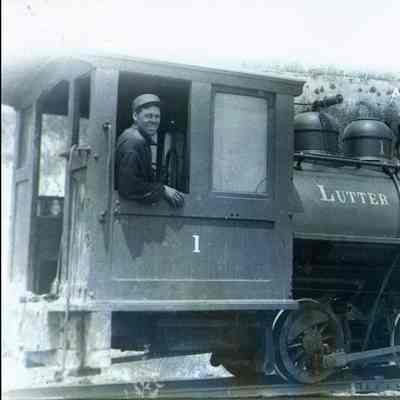 PH-0182: John Rugen in Lutter Co. Locomotive, 1917