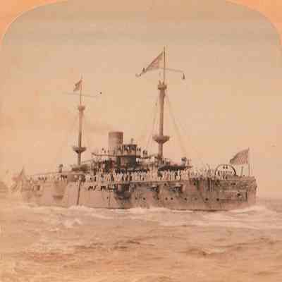 USS Texas (1892) [Stereoview]