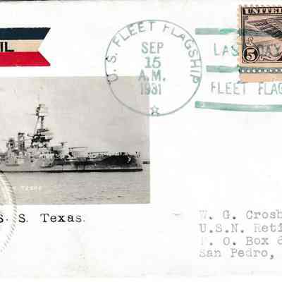 USS Texas (BB 35) “Last Day Fleet Flag” [Cover]
