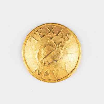 Texas Navy Gold Coat Button