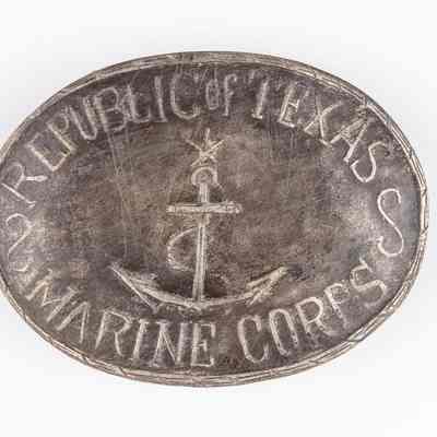 Republic of Texas Marine Corps Silver Belt Buckle "S"