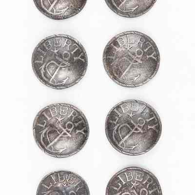 Liberty Silver Coat Buttons (set of 8)