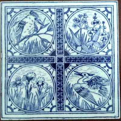 Minton Hollins & Company "Kingfisher" [Tile]