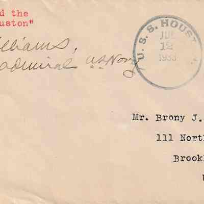 USS Houston (CA 30); Admiral Yancey Williams [Cover]