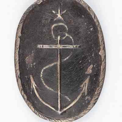 Marine Large Silver Hat Plate