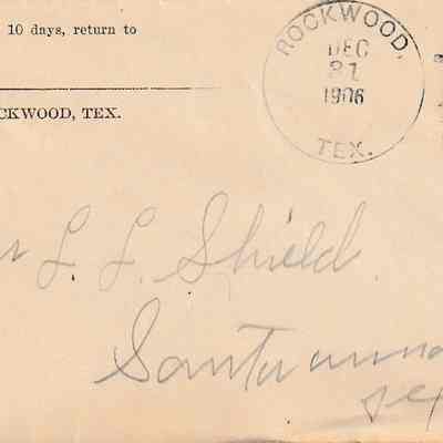 Rockwood, Texas [Cover]