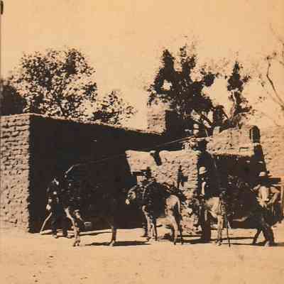 Wood Train Scene [Stereoview]