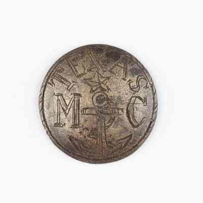 Texas Marine Corps "MC" Silver Coat Button