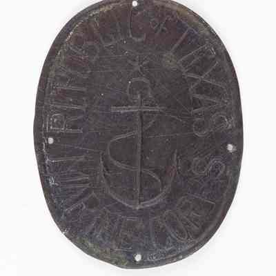 Republic of Texas Marine Corps Copper Hat Plate