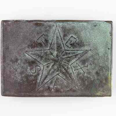 Texas Army Copper Belt Buckle