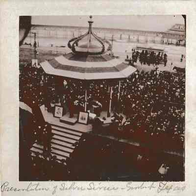 USS Texas (1892) Silver Service Presentation [Cabinet Card]