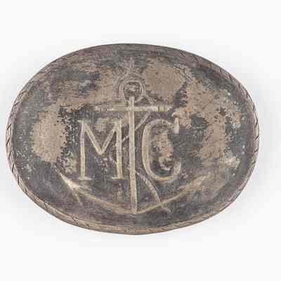 Marine Corps "MC" Silver Belt Buckle