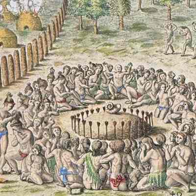 XL. Ceremonies at the Death of a Chief or of Priests [Engraving]