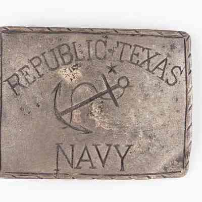 Republic of Texas Navy Silver Belt Buckle