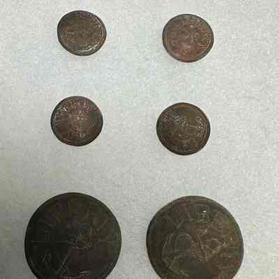 Liberty Overcoat (2) and Coat (4) Button Set