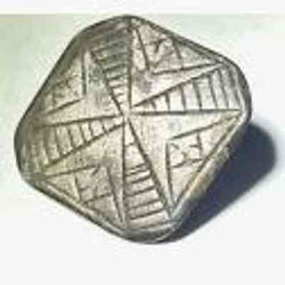 Silver Catholic Cross Button