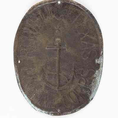 Republic of Texas Marine Corps Copper Hat Plate