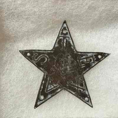Texas Copper Army Hat Star (Large)