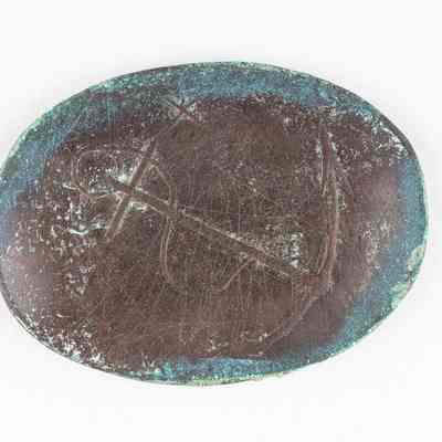 Navy Copper Pouch Plate