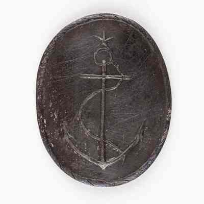 Marine Silver Hat Plate