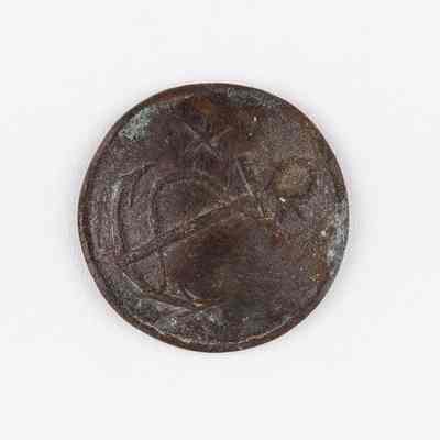 Navy Copper Coat Button