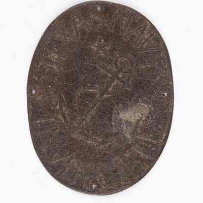 Texas Navy Invincible Copper Oval Hat Plate