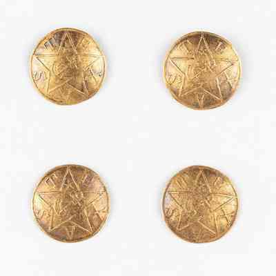 Texas Navy Gold Cuff Buttons (set of 4)