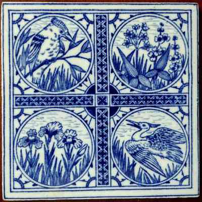 Minton Hollins & Company "Kingfisher" [Tile]