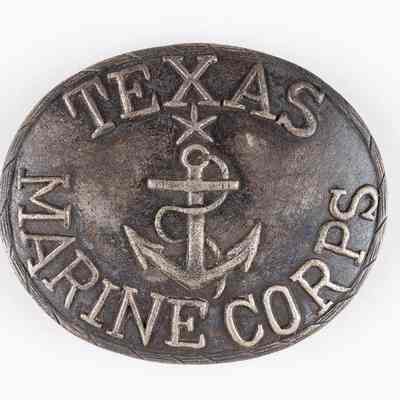 Texas Marine Corps Silver Belt Buckle