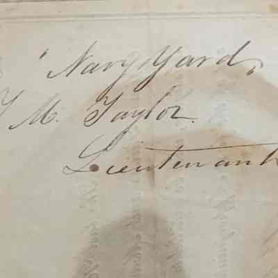 Lieutenant Taylor Naval Warrant