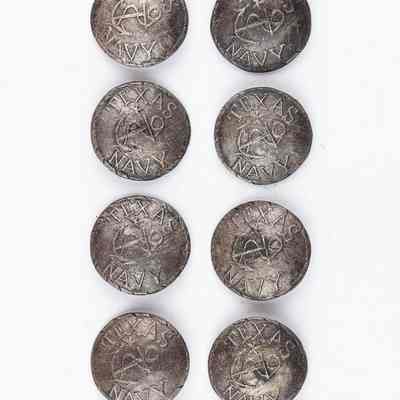 Texas Navy Silver Coat Buttons (set of 8)