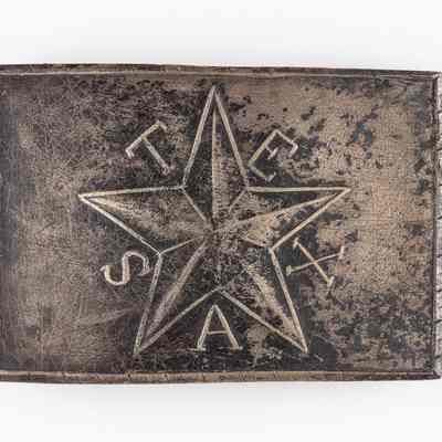 Texas Army Silver Belt Buckle