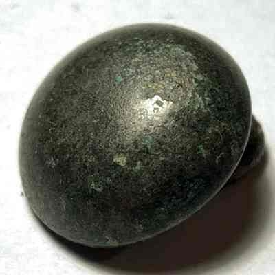 1600s Spanish Florida Silver Doublet Button St. Augustine (107)