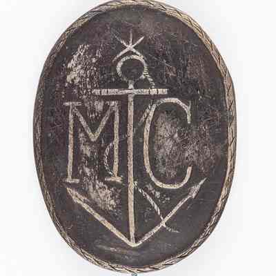 Marine Corps "MC" Silver Shoulder Pin