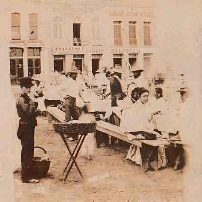 Chili-Con-Carne Tables [Stereoview]