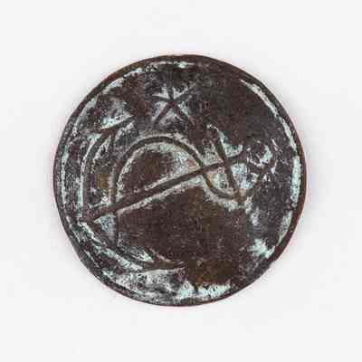Navy Copper Coat Button