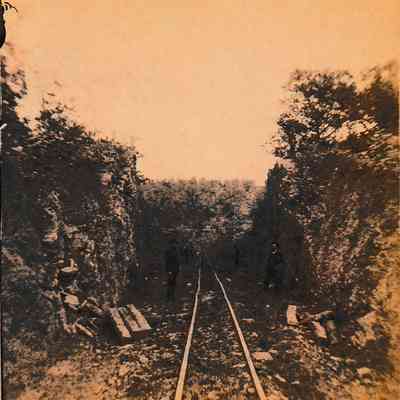 Frisco Railroad "South to B. B. Tunnel" [Stereoview]