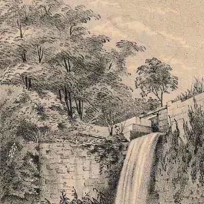 Fall of Comal River, New Braunfels [Lithograph]
