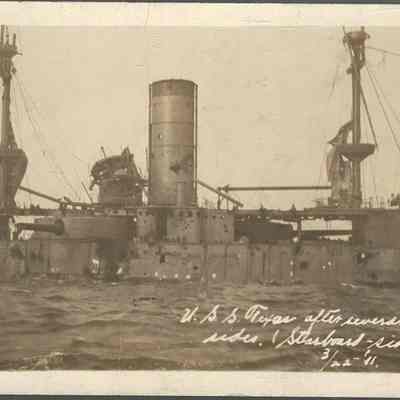 USS Texas (1892) Sinking [Postcard]