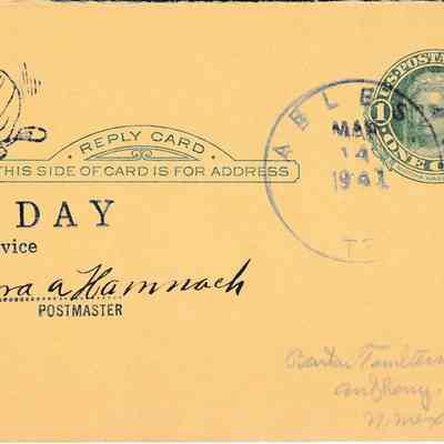 Ables “Last Day” [Postal Card]
