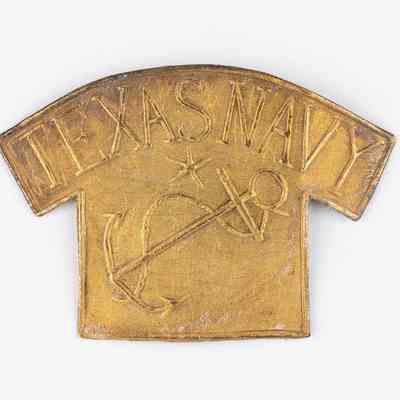Texas Navy Gold Hat Plate