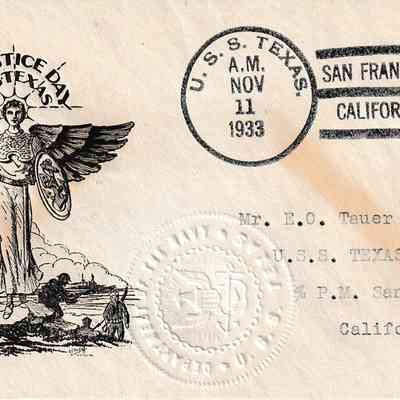 USS Texas (BB 35) "Armistice Day" [Cover]
