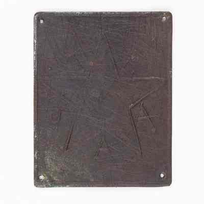 Texas Army Copper Hat Plate