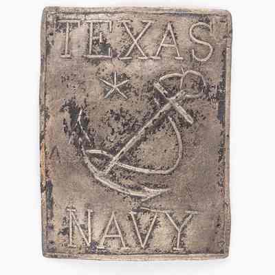 Texas Navy Silver Hat Plate