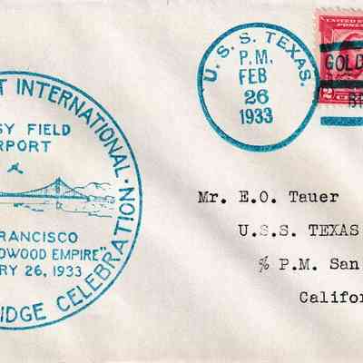 USS Texas (BB 35) "Golden Gate Bridge Celebration" [Cover]