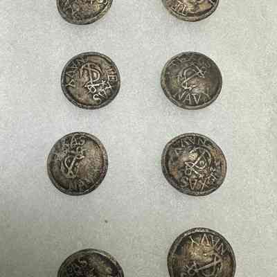 Texas Navy Silver Buttons (set of 8)