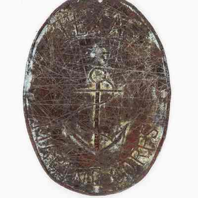 Texas Marine Corps Copper Hat Plate