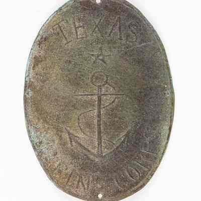 Texas Marine Corps Copper Hat Plate