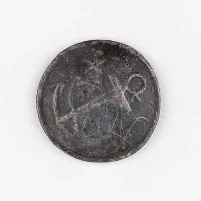 Navy Silver Coat Button
